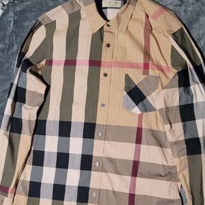 Authentic Burberry long sleeved button down shirt